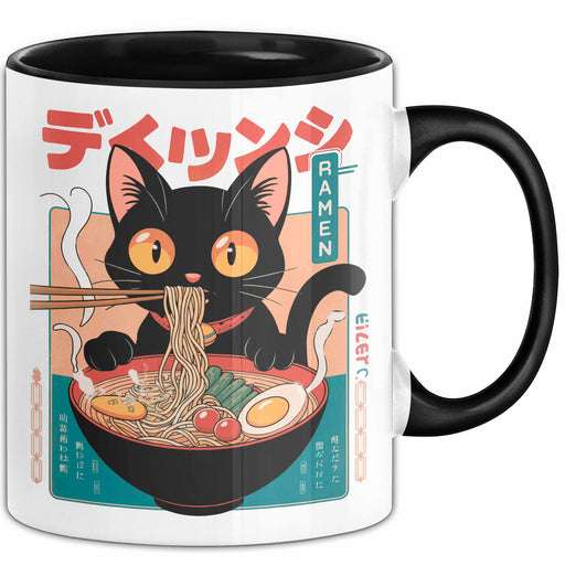Katze Ramen Nudeln Japanisches Anime Manga Tasse Becher Geschenk Lustige Geschenkidee Spruch Trendation