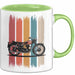Retro Motorrad Tasse Geschenk Lustige Geschenkidee Spruch Grün Trendation