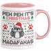 Lustige Tasse Weihnachten Pew Pew It's Christmas Madafakas Katzen Geschenkidee Liebhaber Besitzerin Rosa Trendation