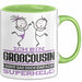 Großcousin Geschenk Tasse Ich Bin Großcousin Aber Sag Doch Einfach Superheld Lustige Geschenkdiee für Großcousin Kaffee-Becher Grün Trendation