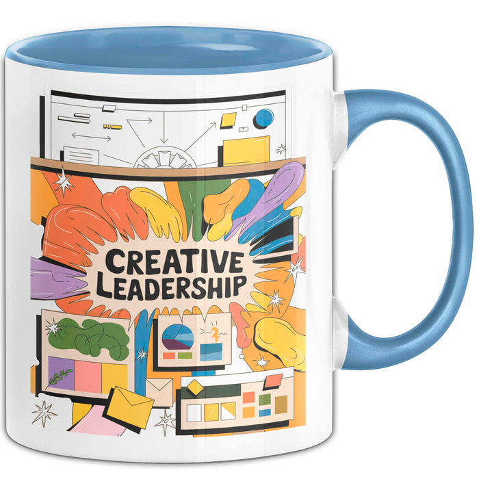 Kreativ Direktor Tasse Geschenk Lustige Geschenkidee Spruch Für Visionäre Führung Blau Trendation