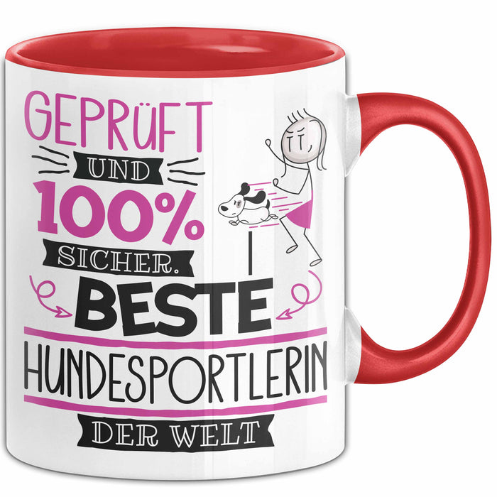 Hundesportlerin Geschenk Becher Tasse Gott Schuf Alle Menschen Gleich Nur Die Besten Durfeten Hundesportlerin Werden Geschenkidee Lustig Rot Trendation