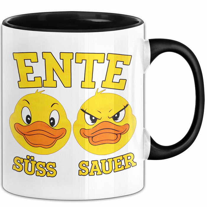 Quietscheente Tier Tasse Geschenk Lustige Geschenkidee Spruch Ente Süss Sauer Trendation