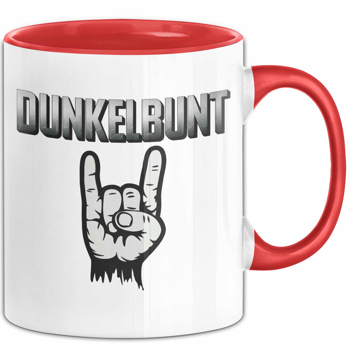 Dunkle Farbe Tasse Geschenk Lustige Geschenkidee Spruch Dunkelbunt Rot Trendation