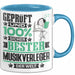 Musikverleger Geschenk Lustiger Spruch für Musikverleger Geschenkidee Bester Musikverleger Der Welt Blau Trendation