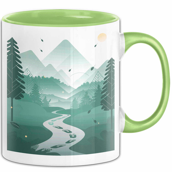 Wanderer Tasse Geschenk Lustige Geschenkidee Spruch Für Trail Entdecker Grün Trendation