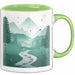 Wanderer Tasse Geschenk Lustige Geschenkidee Spruch Für Trail Entdecker Grün Trendation