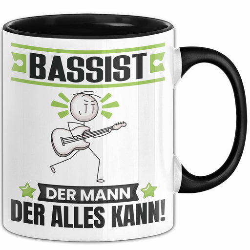 Bassist Tasse Geschenk für Bassist Der Mann Der Alles Kann Geschenkidee zum Geburtstag Schwarz Trendation