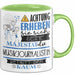 Musikjournalistin Tasse Geschenk Lustiger Spruch Bitte Erheben Sie Sich Seine Majestät Die Musikjournalistin Betritt Den Raum Grün Trendation