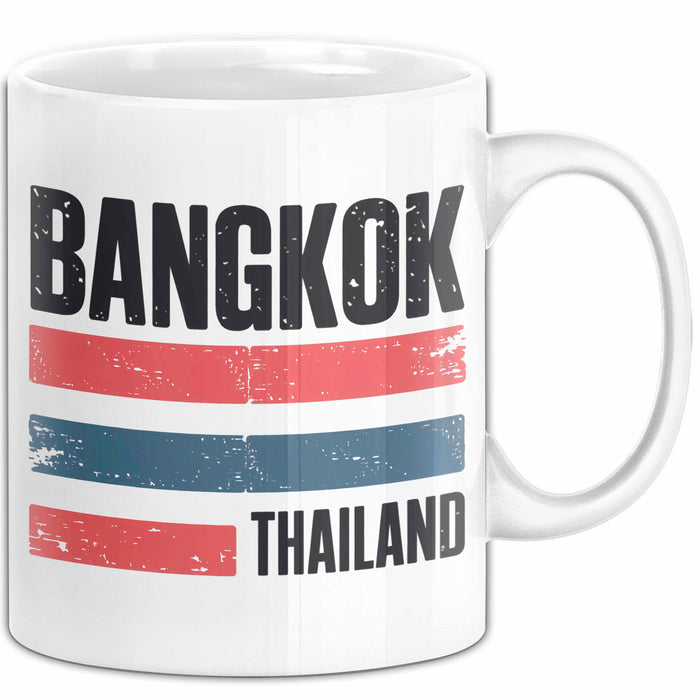 Bangkok Thailand Tasse Geschenk Lustige Geschenkidee Spruch Weiß Trendation