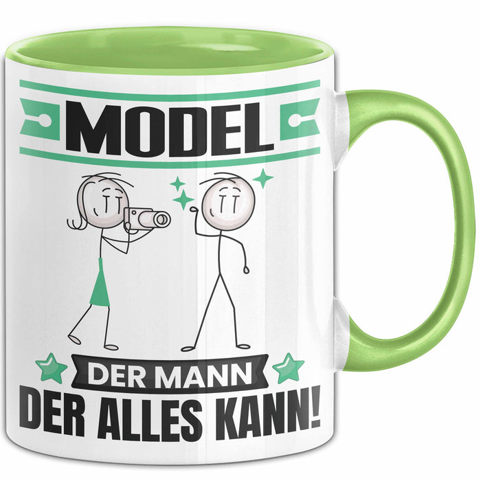 Model Tasse Geschenk für Model Der Mann Der Alles Kann Geschenkidee zum Geburtstag Grün Trendation