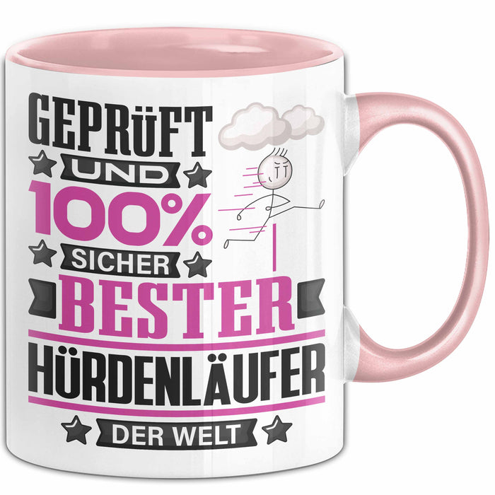 Hürdenläufer Geschenk Lustiger Spruch für Hürdenläufer Geschenkidee Bester Hürdenläufer Der Welt Rosa Trendation