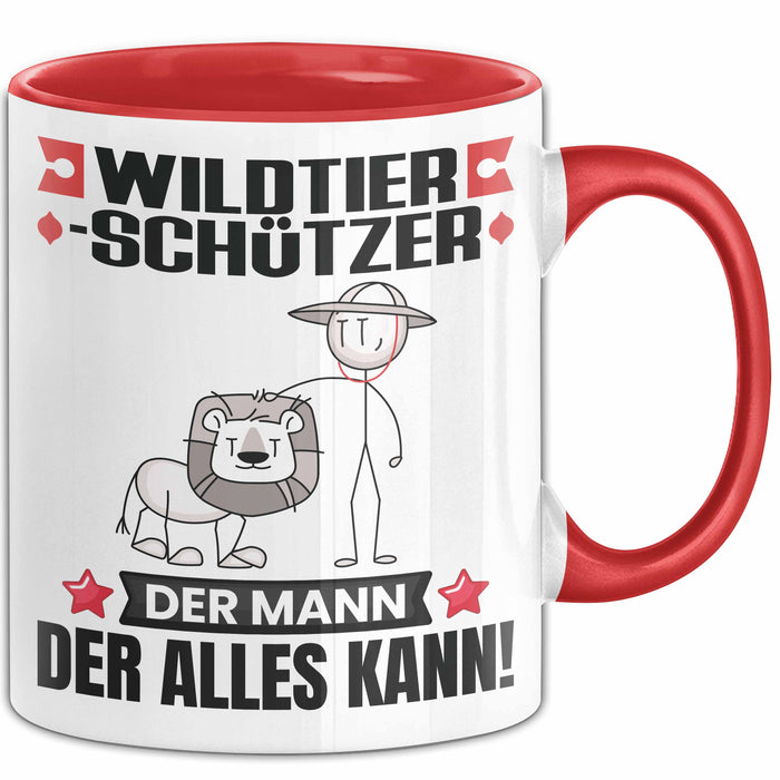 Wildtierschützer Tasse Geschenk für Wildtierschützer Der Mann Der Alles Kann Geschenkidee zum Geburtstag Rot Trendation