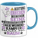 Taekwondo-Kämpfer Geschenk Tasse Lustiger Spruch Erheben Sie Sich Der Taekwondo-Kämpfer Betritt den Raum Blau Trendation