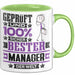 Manager Geschenk Lustiger Spruch für Manager Geschenkidee Bester Manager Der Welt Grün Trendation