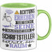 Schriftsteller Geschenk Tasse Lustiger Spruch Erheben Sie Sich Der Schriftsteller Betritt den Raum Grün Trendation