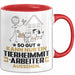 Tierheimmitarbeiter Geschenk Tasse So Gut Kann Nur Ein Tierheimmitarbeiter Aussehen Geschenkidee Kaffee-Becher Rot Trendation