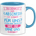 Büroarbeit Kollege Tasse Geschenk Lustige Geschenkidee Spruch Du Denkst Der Abschied Ist Schwer Für Uns Blau Trendation