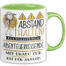 Abenteuerreisende Tasse Geschenk Lustig Abstand Halten Hochleistungs-Abenteuerreisende Mit Drang Zur Perfektion Bei Der Arbeit Grün Trendation
