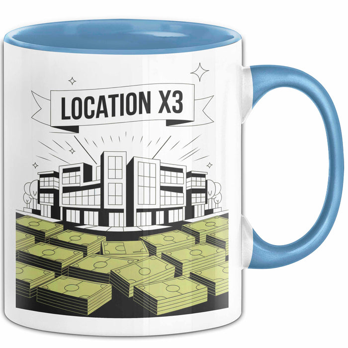 Immobilien Investor Tasse Geschenk Lustige Geschenkidee Spruch Für Immobilien Profis Blau Trendation