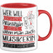 Musikerin Tasse Geschenk Spruch Wer Will Schon Prinzessin Sein Wenn Man Auch Musikerin Sein Kann Rot Trendation