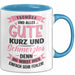 Büroarbeit Kollege Tasse Geschenk Lustige Geschenkidee Spruch Tschüss Und Alles Gute Kurz Und Schmerzlos Blau Trendation