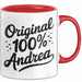 Andrea Tasse Geschenk Original 100% Andrea Geschenkidee Geburtstag Rot Trendation