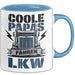 Lkw Fahrer Trucker Tasse Geschenk Lustige Geschenkidee Spruch Coole Papas Fahren Lkw Blau Trendation