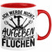 Handwerker Geschenk Tasse Ich Werde Nicht Aufgeben Aber Fluchen KFZ Mechaniker Hausmeister Elektroniker Anlagenmechaniker Rot Trendation