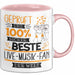 Beste Live-Musik-Fan Der Welt Tasse Geschenk für Eine Live-Musik-Fan Geprüft Und Sicher Geschenkidee Geburtstag Weihnachten Rosa Trendation