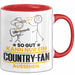 Country-Fan Geschenk Tasse So Gut Kann Nur Ein Country-Fan Aussehen Geschenkidee Kaffee-Becher Rot Trendation