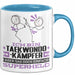 Taekwondo-Kämpfer Geschenk Tasse Ich Bin Taekwondo-Kämpfer Aber Sag Doch Einfach Superheld Lustige Geschenkdiee für Taekwondo-Kämpfer Kaffee-Becher Blau Trendation