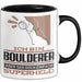 Boulderer Geschenk Tasse Ich Bin Boulderer Aber Sag Doch Einfach Superheld Lustige Geschenkdiee für Boulderer Kaffee-Becher Schwarz Trendation