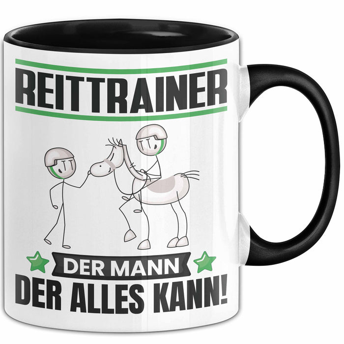 Reittrainer Tasse Geschenk für Reittrainer Der Mann Der Alles Kann Geschenkidee zum Geburtstag Schwarz Trendation