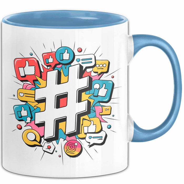 Social Media Manager Tasse Geschenkidee digitale Vermarkter Blau Trendation