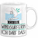 Geschenk für Windsurferin Tasse Lustige Geschenkidee Geburtstag Ich Bin Windsurferin Ich Darf Das Weiß Trendation