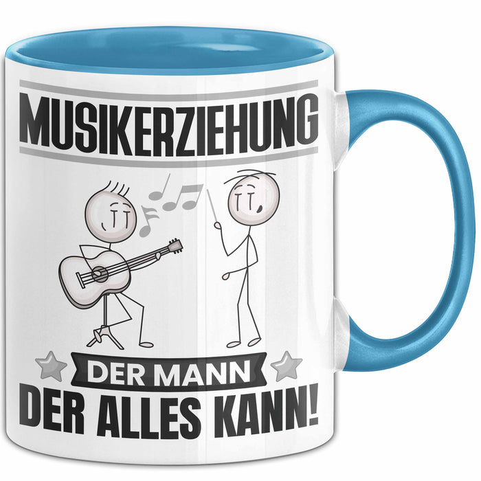 Musikerziehung Tasse Geschenk für Musikerziehung Der Mann Der Alles Kann Geschenkidee zum Geburtstag Blau Trendation