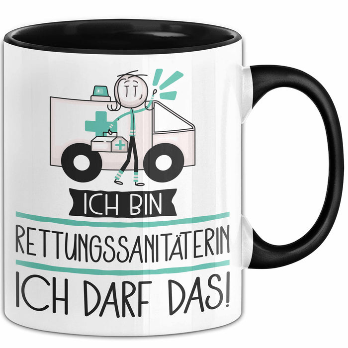 Geschenk für Rettungssanitäterin Tasse Lustige Geschenkidee Geburtstag Ich Bin Rettungssanitäterin Ich Darf Das Trendation