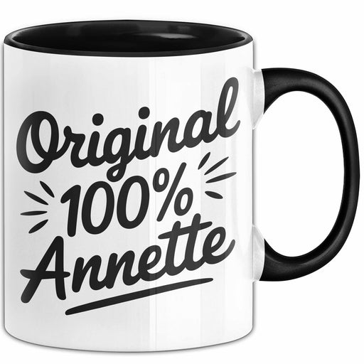 Annette Tasse Geschenk Original 100% Annette Geschenkidee Geburtstag Schwarz Trendation
