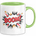 Comic Fan Tasse Boom Geschenkidee Nerds mit lustigem Spruch Grün Trendation