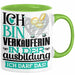 Verkäuferin Ausbildung Start Geschenk Tasse Ich Bin Verkäuferin In Der Ausbildung Ich Darf Das Kaffee-Becher Geschenkidee Grün Trendation