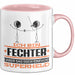 Fechter Geschenk Tasse Ich Bin Fechter Aber Sag Doch Einfach Superheld Lustige Geschenkdiee für Fechter Kaffee-Becher Rosa Trendation