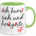 Deutschlehrer Unterricht Tasse Geschenk Lustige Geschenkidee Spruch Ich Kam Sah Und Korrigierte Grün Trendation