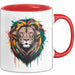 Löwe Tier Kopfhörer Sonnenbrille Tasse Geschenk Lustige Geschenkidee Spruch Rot Trendation