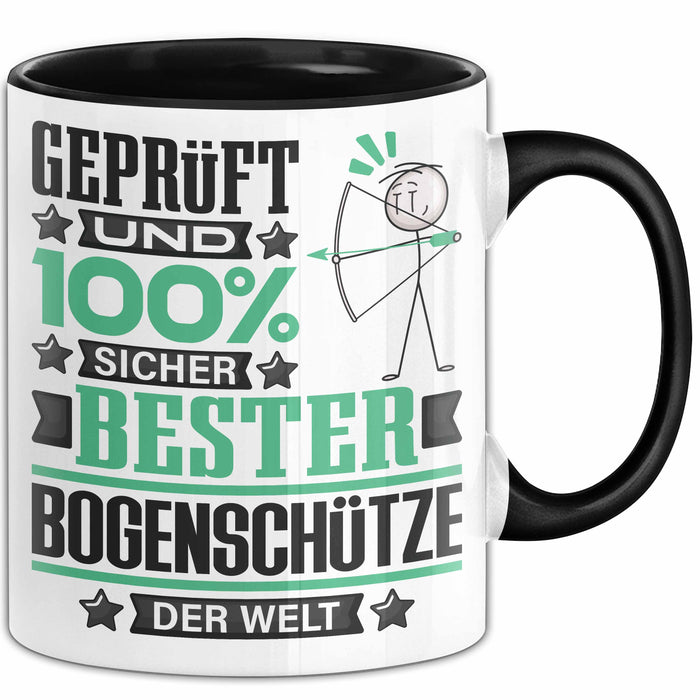 Bogenschütze Geschenk Lustiger Spruch für Bogenschütze Geschenkidee Bester Bogenschütze Der Welt Schwarz Trendation