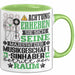 Musikgeschäftsinhaber Geschenk Tasse Lustiger Spruch Erheben Sie Sich Der Musikgeschäftsinhaber Betritt den Raum Grün Trendation