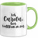 Carola Tasse Ich Carola, Bin Vollkommen Geschenk Grün Trendation