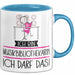 Geschenk für Musikbibliothekarin Tasse Lustige Geschenkidee Geburtstag Ich Bin Musikbibliothekarin Ich Darf Das Blau Trendation