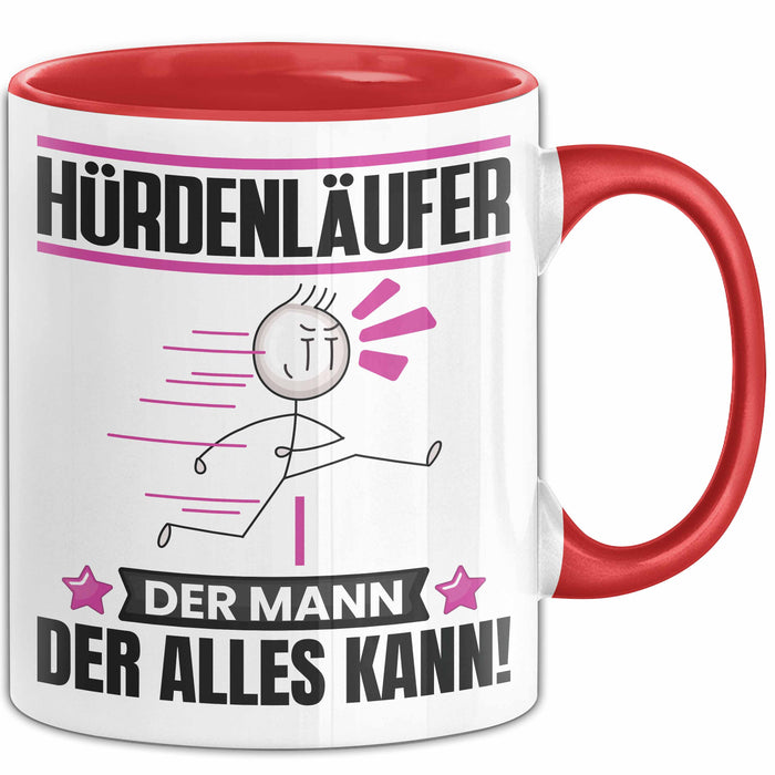Hürdenläufer Tasse Geschenk für Hürdenläufer Der Mann Der Alles Kann Geschenkidee zum Geburtstag Rot Trendation