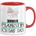 Geschenk für Pianistin Tasse Lustige Geschenkidee Geburtstag Ich Bin Pianistin Ich Darf Das Rot Trendation